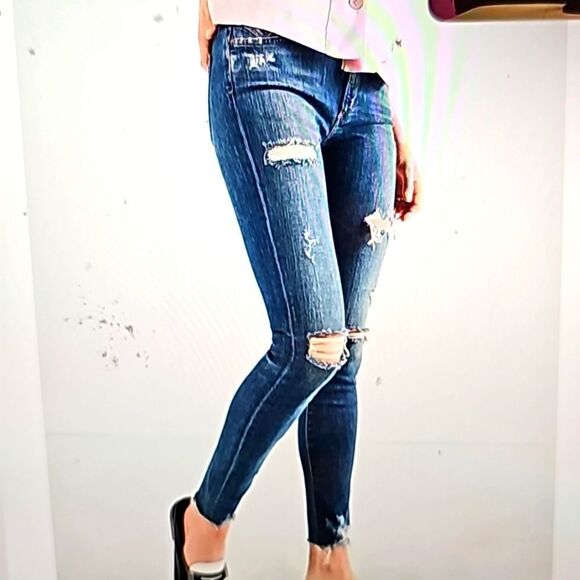 AGOLDE distressed skinny jeans 26 - Picture 1 of 13